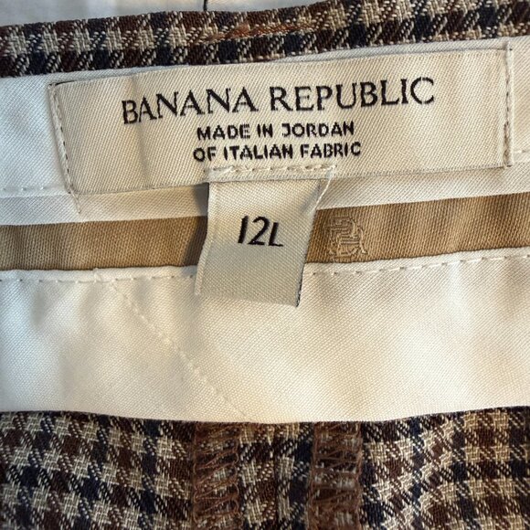 Banana Republic Straight Italian Wool Pant - Womens 12L, Houndstooth - Picture 3 of 4